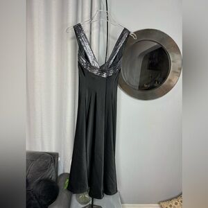 Calvin Klein Cocktail Dress Black Sequined Sequins 2K Style Size M